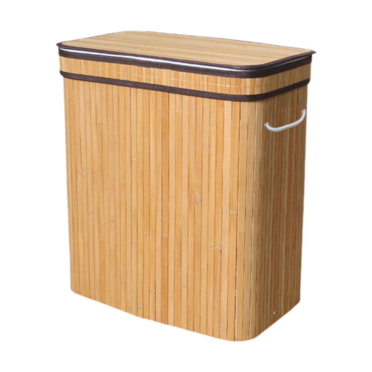 Maxbell Bamboo Laundry Basket Portable Storage Basket Bins for Bathroom Dorm College Wood