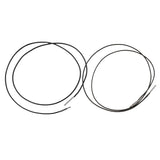 Maxbell 2 Pieces 1mm Black Wax Cord Stainless Steel Push Bayonet Clasp Necklace DIY