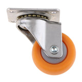 Maxbell 10x Nylon All Swivel Caster Wheels Plate Caster for Trolleys Orange 32mm