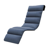 Maxbell Chaise Lounge Cushion recliner Chair Cushion for Indoor Office Patio Blue