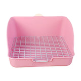 Maxbell Rabbit Litter Box for Cage Bedpan Potty Trainer for Rats Small Animals Bunny Pink