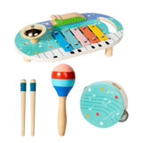 Maxbell Kids Musical Instruments Set Wooden Maraca for Children 3 Year Old Preschool