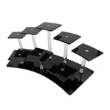 Maxbell 2x8-Layer Acrylic Riser Display Shelf Durable for Action Figure Perfumes