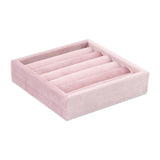 Maxbell Jewelry Organizer Velvet Jewelry Display for Home Shop Gifts for Girls Women Square Rings Tray