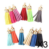Maxbell 3x12Pcs Colorful Velvet Tassel Charms Pendants for Bags Key Chains DIY 4.3cm
