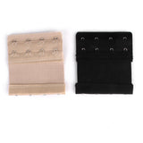 Maxbell 5pcs Elastic Hook Bra Extension Bra Extender Strap 2,4 Hooks Black Nude White