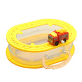 Rail Car Storage Box Portable Car Toy Organizer for Boys Girls Children Kids Red