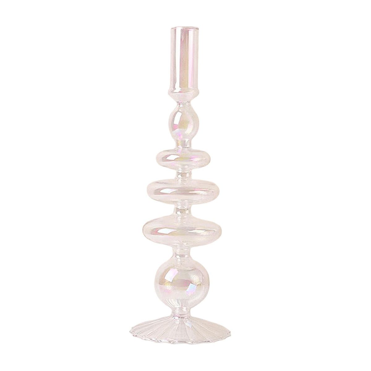 Maxbell Maxbell Glass Candle Holder Modern Candlestick Table Centerpiece Pillar Candle Stand Style C