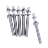 Maxbell 6Pcs Drum Tension Rods M5 Drum Lug Mounting Screws for Percussion Accs Build M5x60mm