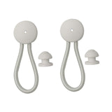 2Pcs Shock Cord and Fastener Shock Cord Clips with Knobs for Yacht RV Marine White