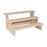 Maxbell 2xWood Display Riser Wood Display Riser Stand for Dessert Figurines Conutertop 3 layer 30cm