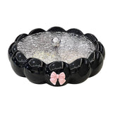 Maxbell Snack Platter Dried Fruit Storage Tray for Chinese New Year Wedding Desserts Black