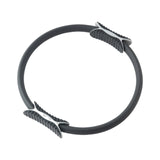 Pilates Ring Circle Portable Non Slip Women Fitness Ring for Waist Legs Arms Black