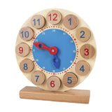 Analog Teaching Clock Practice Wooden Clock Toy for Students Kids Elementary
