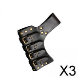 Maxbell 3xMedieval Sword Frog with Adjustable Buckle Cosplay Leather Sword Sheath Belt Black