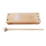 Maxbell Musical Instrument Durable Square Block Instrument Toy Wood Rhythm Block