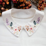 Handmade Collar Embroidery Starter Kit with Flower Pattern Including Embroidery Cloth, Threads and Needles for Beginners - Aladdin Shoppers