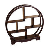 Maxbell Wooden Display Shelf Showcase Figure Storage Rack for Dessert Office Cupcake brown