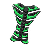 Maxbell Motorcycle Gas Tank Sticker 3D Rubber Accessories Oil Tank Fish Bone Sticker Green
