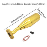 Maxbell RC Car Exhaust Pipe Upgrade Repair Part Sturdy for 1/5 RC Car Vehicles Model Gold