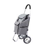 Maxbell Trolley Cart with Removable Bag Foldable Hand Truck for Shopping Gym Office Gray