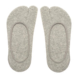 Maxbell 3xWomen 2 Toe Flip Flop Socks Women No Show Toe Socks for Loafer Shoes Sneaker Light Gray