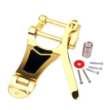 Maxbell 6 Strings Guitar Tailpiece Bridge for Jazz Acoustic Guitar Bass Parts Gold