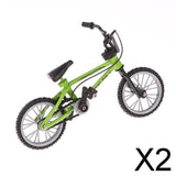 Maxbell 2xFinger Mountain Bike BMX Bicycle Creative Toy Gift- Green