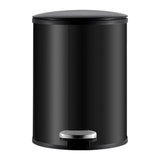 Trash Can with Foot Pedal Simple Dustbin Garbage Bin for Dorm Restroom Lobby Black