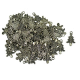 Maxbell 50pcs 22mm Christmas Xmas Tree Charms Pendants Findings Tibetan Silver - Aladdin Shoppers