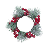 Christmas Candle Ring Pillar Candle Wreath for Living Room Fireplace