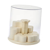 Maxbell Clear Display Case Rotating Silent Showcase for Mini Toys Collectibles Dolls