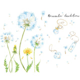 Maxbell Dandelion Grass Wall Sticker Boho Flower Wall Sticker for Bedroom Home Decor