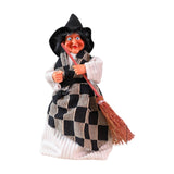 Maxbell Halloween Hanging Witch Halloween Decor Witch Pendant for Window Garden Home White Black