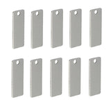 Maxbell 20 Pieces Metal Rectangle Shape Blank Stamping Charms Tags Necklace Pendants