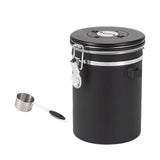 Maxbell Coffee Canister Airtight with Measuring Spoon Coffee Lovers Gifts Sealed Jug black 1.8L