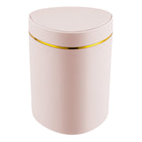 Maxbell Desktop Small Trash Can with Lid Compact Waste Basket for Dorm Bedroom Table Pink