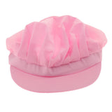 6Pcs Cook Adjustable Kitchen Baker Chef Elastic Cap Hat Catering White+Pink