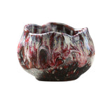Maxbell 150ml Lotus Shaped Artwork Ceramic Master Cup for Dining Room Office Desktop Red
