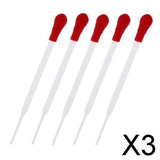 Maxbell 3x5 Pieces Clear Glass Pipette Pipet Dropper Dispensing Liquids Lab 14cm