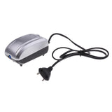 Maxbell Maxbell EU Plug Aquarium Air Pump Fish Tank Airpump Pond Oxygen Pump Silver - 1 hole