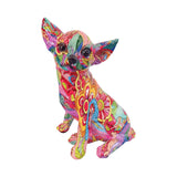 Chihuahua Dog Decorative Figurine Desktop Ornament for Living Room Fireplace Style B