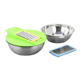 Maxbell Colander with Mixing Bowl Multipurpose Stainless Steel Basin Kitchen Gadget