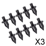 Maxbell 3xBumper Card Panel Black Fasteners Mounting Clips Push-Type Suit for for Suzuki
