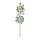 Maxbell Outdoor Metal Windmill Wind Spinner Multifunctional Sturdy Garden Decoration