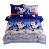 Maxbell 3Piece Christmas Bedding Linen 1 Duvet Cover + 2 Pillowcases 90x90inch_Queen