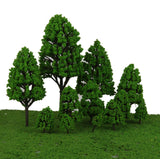 Maxbell 4x12pcs Poplar Trees Model Light Green Leaves 2.5-16cm 1:500-1:50