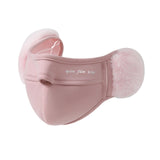 Winter Half Face Mask Nose Warmer Thick Ear Muff for Hiking Skiing Men Women Pink