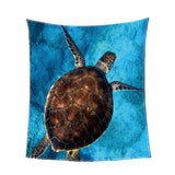 Maxbell Digital Printing Flannel Blanket Soft Bed Sofa Throw Sea Turtle 130x150cm