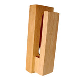 Maxbell Wall Towel Hook Easy Installation Wooden Towel Clip for Laundry Cabinet Door Light Brown